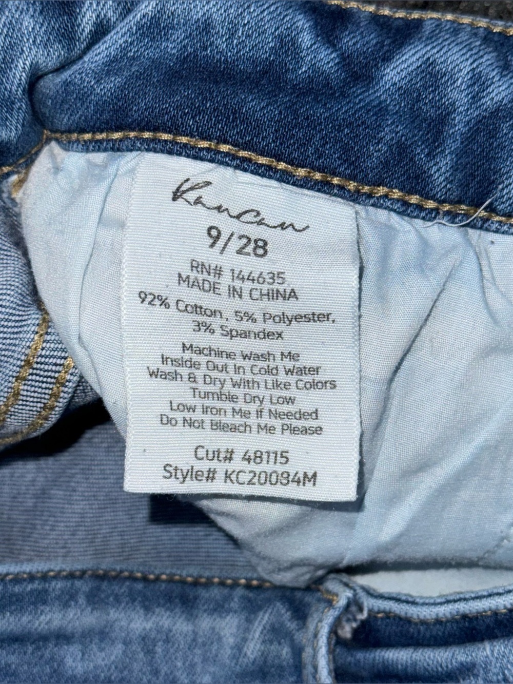 KanCan Essentials Grace High Rise Slim Barrel Leg Jeans Womens Sz 9 / 28 Relaxed - Picture 7 of 7